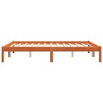 vidaXL Cadre de lit sans matelas cire marron 150x200cm bois pin massif