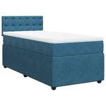 vidaXL Sommier à lattes de lit avec matelas bleu 100x200 cm