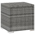 vidaXL Chaises longues de jardin table à thé 3 Pièces Résine tressée Gris