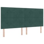 Headboard LED vidaXL Vert Foncée 100 cm en Velours