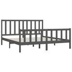 vidaXL Cadre de lit Gris Bois massif 200x200 cm