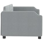vidaXL Lit de repos sans matelas gris clair 80x200 cm tissu