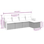 vidaXL Salon de jardin avec coussins 5Pièces mélange beige résine tressée