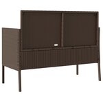 vidaXL Banc de jardin avec coussins marron résine tressée