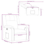 vidaXL Fauteuil inclinable électrique Noir Similicuir