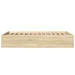 vidaXL Cadre de lit chêne sonoma 140x200 cm bois d'ingénierie