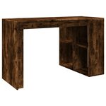 vidaXL Bureau chêne fumé 123 5x73 5x75 cm bois d'ingénierie