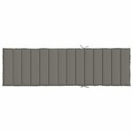 vidaXL Coussin de chaise longue gris foncé mélangé 200x60x4 cm tissu