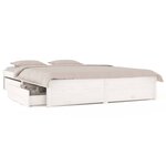 vidaXL Cadre de lit sans matelas avec tiroirs blanc 140x200 cm