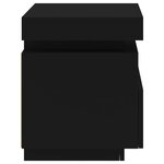 vidaXL Armoires de chevet avec lumières LED 2 Pièces noir 40x39x48 5 cm