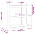 vidaXL Table console blanc 100x35x90 cm bois d’ingénierie