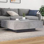 vidaXL Table basse gris béton 100x100x31 cm bois d'ingénierie
