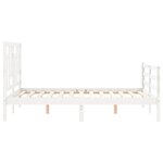 vidaXL Cadre de lit sans matelas blanc 140x190 cm bois massif