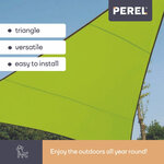 Perel Voile d'ombrage  hydrofuge  3 6 x 3 6 x 3 6 m  160 g/m²  polyester  triangulaire  vert lime