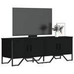 vidaXL Meuble TV noir 122x34x41 cm bois d'ingénierie