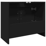 vidaXL Armoire d'évier noir 63x29x55 cm bois d'ingénierie