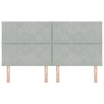 vidaXL Tête de lit LED Gris clair Ensemble de 3 gris clair