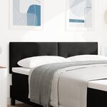 Tête de lit vidaXL Boutonnée en Velours Noir 160 cm