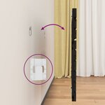vidaXL Tête de lit murale Noir 186x3x63 cm Bois massif de pin