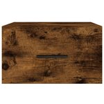 vidaXL Tables de chevet murales 2 Pièces chêne fumé 35x35x20 cm
