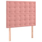 vidaXL Sommier à lattes de lit avec matelas Rose 120x200 cm Velours