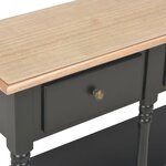 vidaXL Table console noir 110x30x76 cm bois d'ingénierie