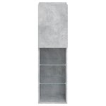 vidaXL Meuble TV avec lumières LED gris béton 30 5x30x102 cm