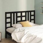 vidaXL Tête de lit Noir 166x4x100 cm Bois massif de pin
