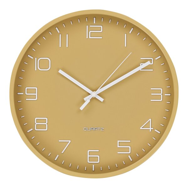 Horloge murale Rosolini ocre mouvement silencieux Ø 30 cm