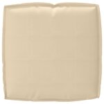 vidaXL Coussin de palette pour siège Beige 50x50x12 cm Tissu Oxford