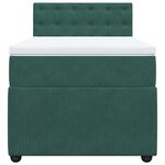 vidaXL Sommier à lattes de lit avec matelas Vert foncé 90x200 cm