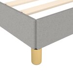 vidaXL Cadre de lit sans matelas gris clair 200x200 cm tissu