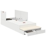 vidaXL Cadre de lit de rangement Blanc 90x200 cm