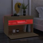 vidaXL Meubles TV avec lumières LED 2 Pièces Chêne sonoma 60x35x40 cm