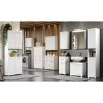 Colonne double AMANDA - 4 portes + 1 niche - 73 x 31 x 190 cm - Blanc
