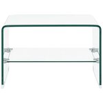vidaXL Table basse Clair 50x45x33 cm Verre trempé