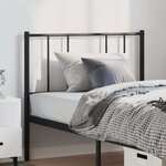 vidaXL Tête de lit métal noir 100 cm