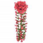 vidaXL Guirlandes de fleurs de Noël 3 Pièces rose 85 cm