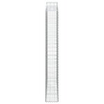 vidaXL Paniers à gabions arqués 4 Pièces 200x30x220/240 cm fer galvanisé