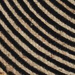 vidaXL Tapis fait à la main Jute avec design de spirale Noir 120 cm