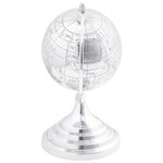 vidaXL Sculpture de globe Argent 16.5x14x26 cm Aluminium
