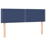 vidaXL Sommier à lattes de lit avec matelas Bleu 140x200 cm Tissu