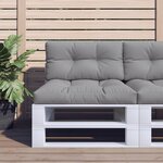 vidaXL Coussin de palette gris 80x40x12 cm tissu