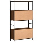 vidaXL Bibliothèque chêne brun 80x30x145 5 cm bois d'ingénierie et fer