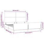 vidaXL Cadre de lit sans matelas vert foncé 160x200 cm velours