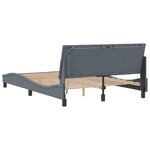 vidaXL Cadre de lit avec LED sans matelas gris foncé 140x200cm velours