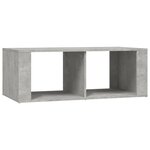 vidaXL Table basse Gris béton 100x50x36 cm Bois d'ingénierie
