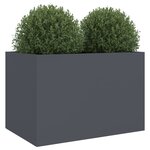 vidaXL Jardinière anthracite 62x40x39 cm acier laminé à froid