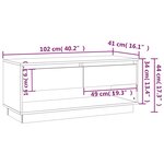 vidaXL Meuble TV Chêne marron 102x41x44 cm Bois d'ingénierie