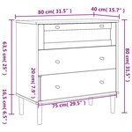 vidaXL Commode SENJA aspect de rotin blanc bois de pin solide